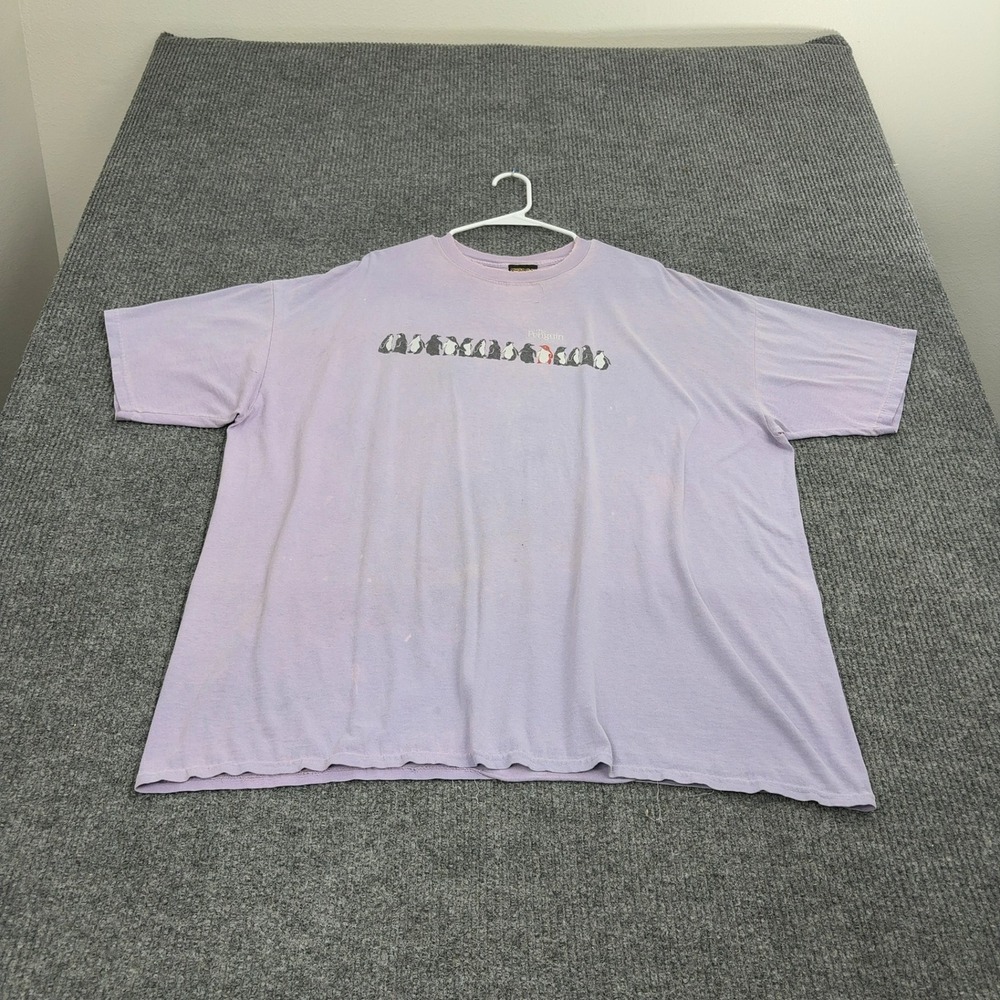 Comfort Colors T Shirt Men XXL Purple Cotton Penguin North Conway NH Graphic Tee